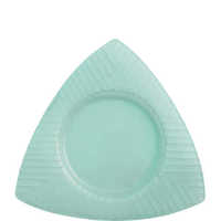 Frosted Triangular Rimless Plate - 330 x 330mm