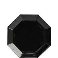 Octagonal Black Platter - 300 X 300mm