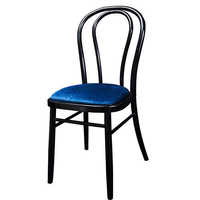 <P> Black Loop Back Chair <P>[Seat Pad - Not Included]