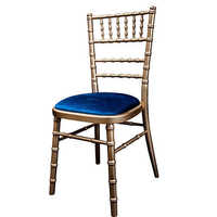 <P> Gilt Camelot Stick Back Chair <P>[Seat Pad - Not Included]