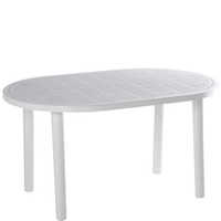 White Oval Table - 1400 x 900mm